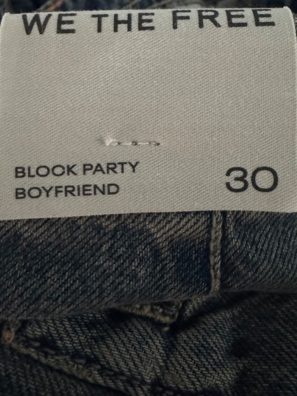 NWT Free People Block Party Boyfriend Jeans, Size 30/US Size 10 - Picture 6 of 6